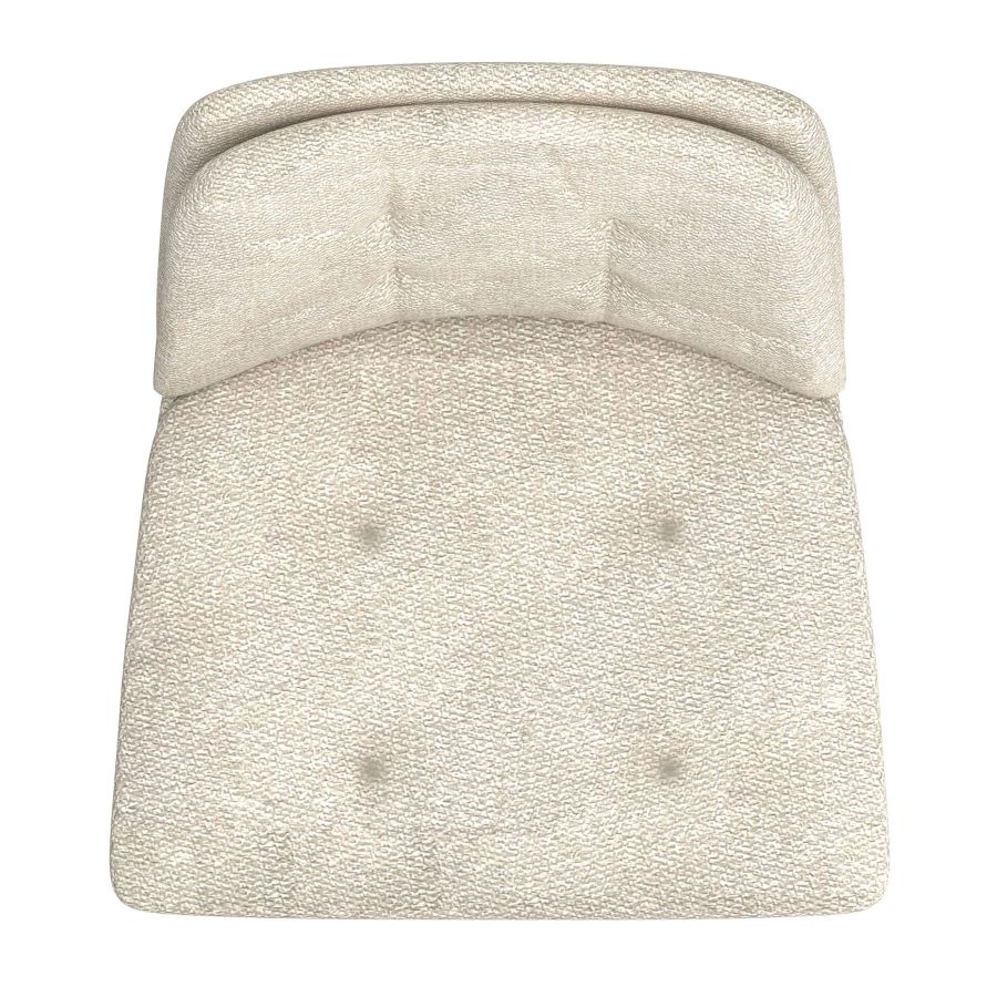 Caleb Accent Chair in Beige Fabric and Black 403-091 (OPEN BOX)