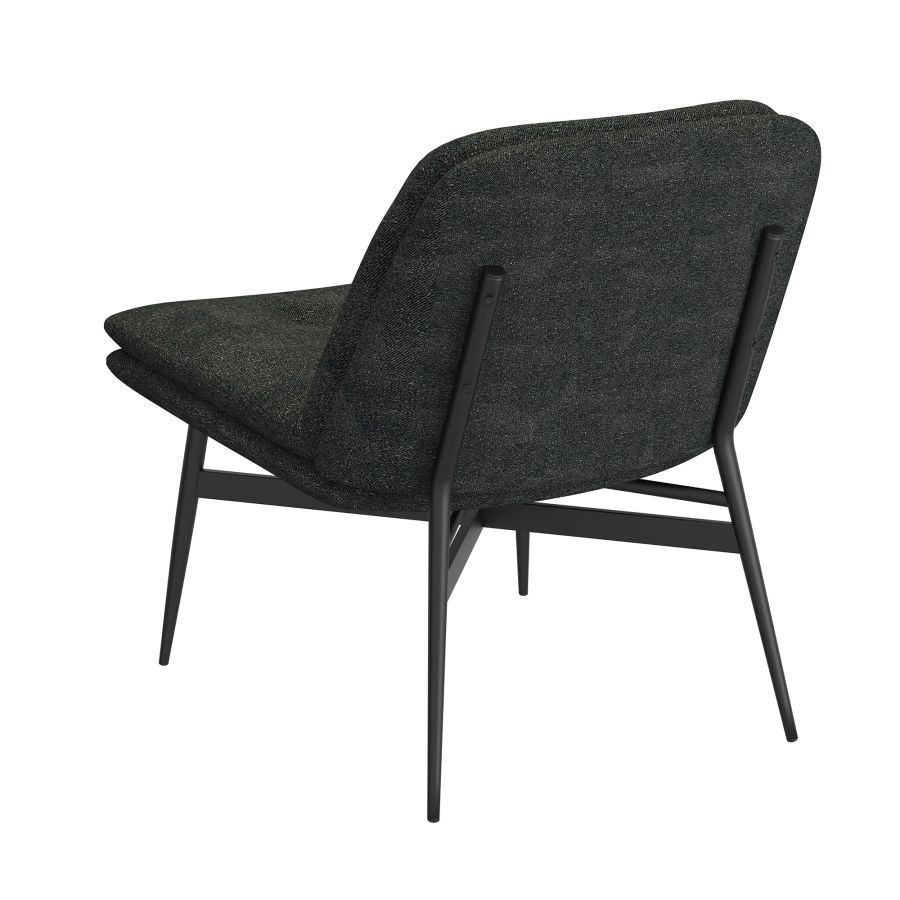 Caleb Accent Chair in Charcoal Fabric and Black 403-091 (OPEN BOX)
