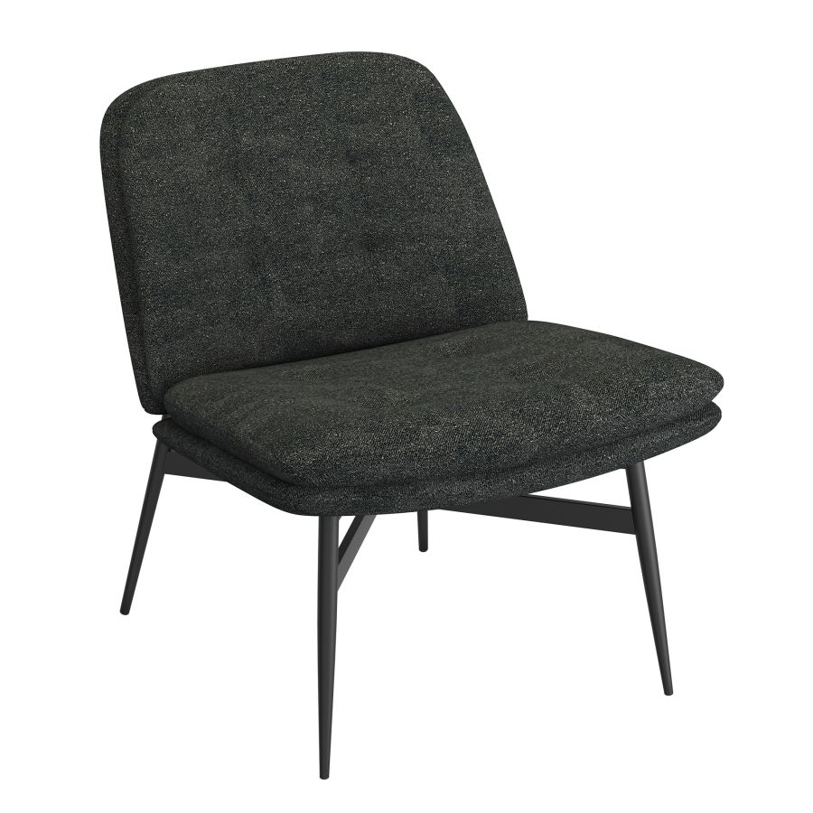 Caleb Accent Chair in Charcoal Fabric and Black 403-091 (OPEN BOX)