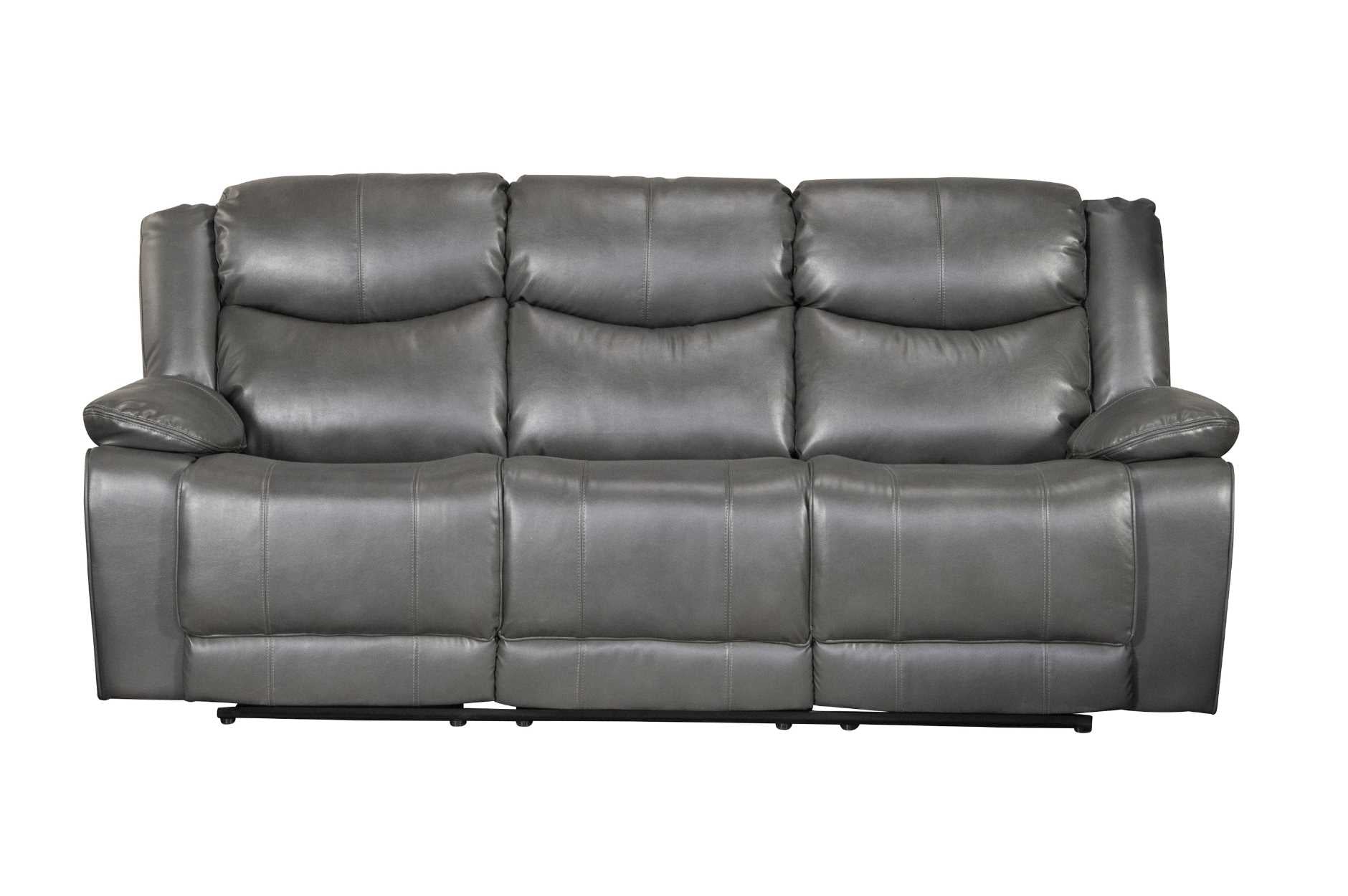 Caledon Reclining Collection Grey Leather Airehyde-Match Upholstery 99922