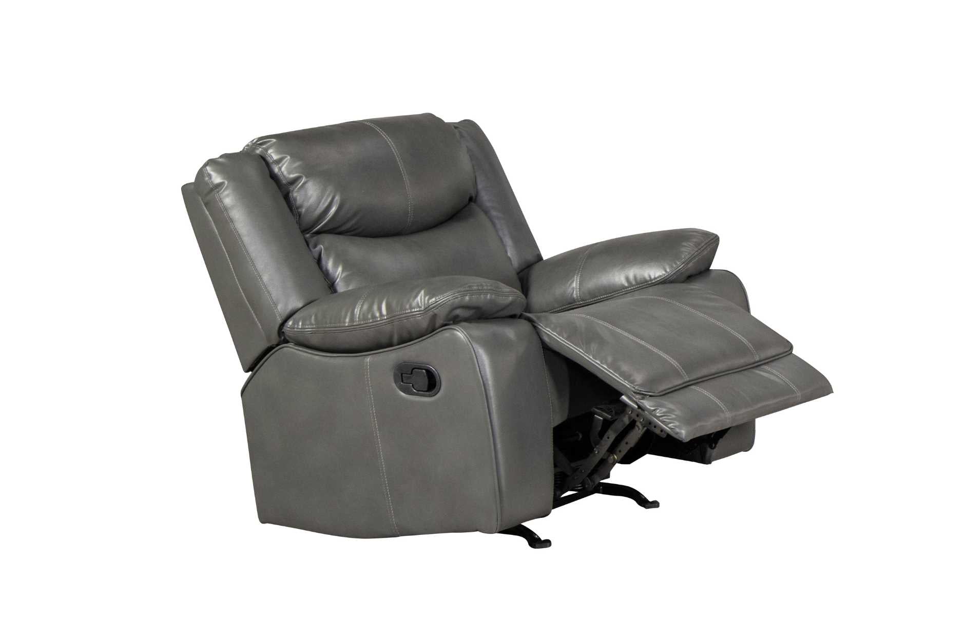 Caledon Reclining Collection Grey Leather Airehyde-Match Upholstery 99922
