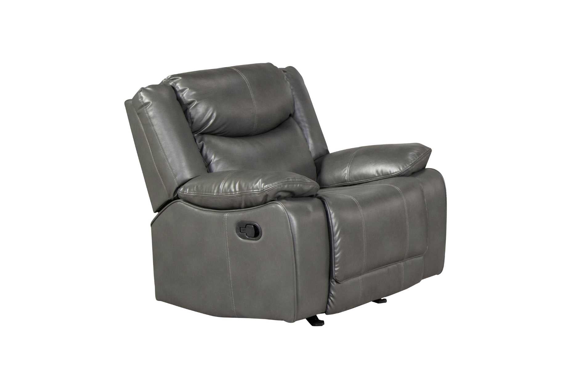 Caledon Reclining Collection Grey Leather Airehyde-Match Upholstery 99922