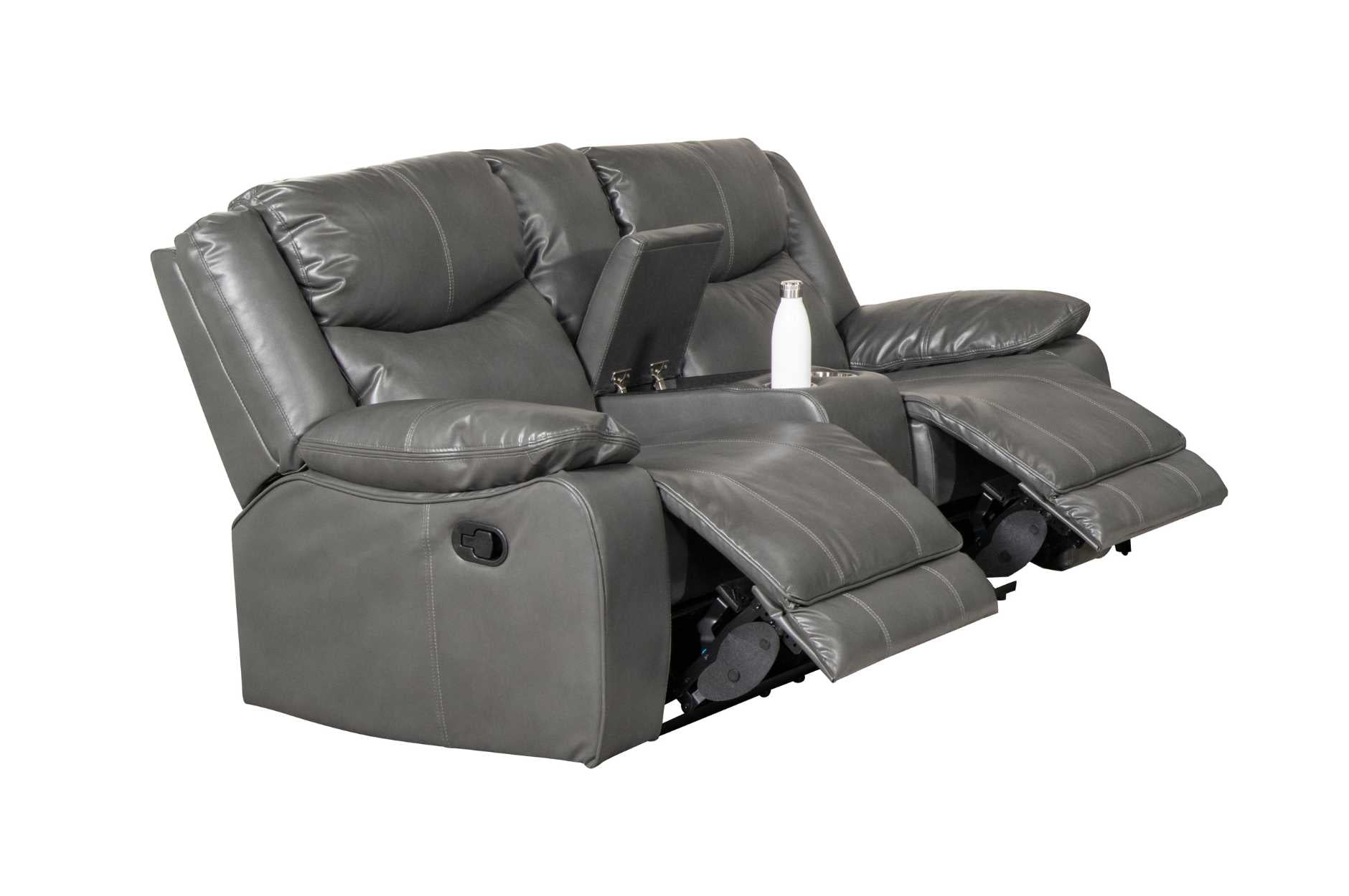 Caledon Reclining Collection Grey Leather Airehyde-Match Upholstery 99922