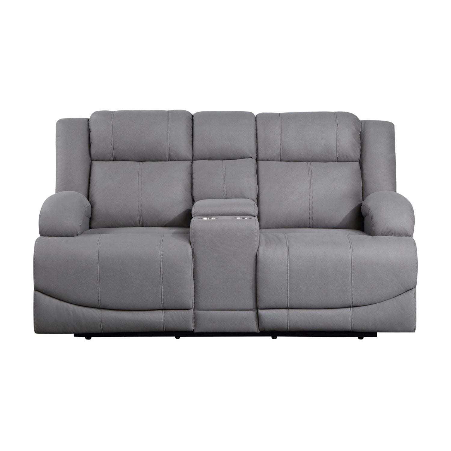 Camryn II Grey Soft Polished Microfiber Fabric Power Recliner Set 99207