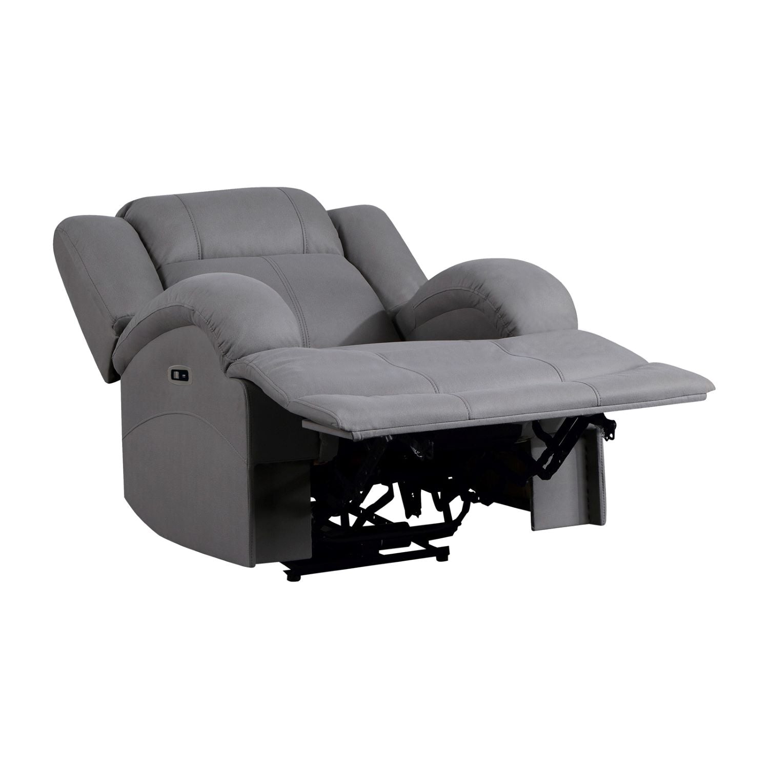 Camryn II Grey Soft Polished Microfiber Fabric Power Recliner Set 99207