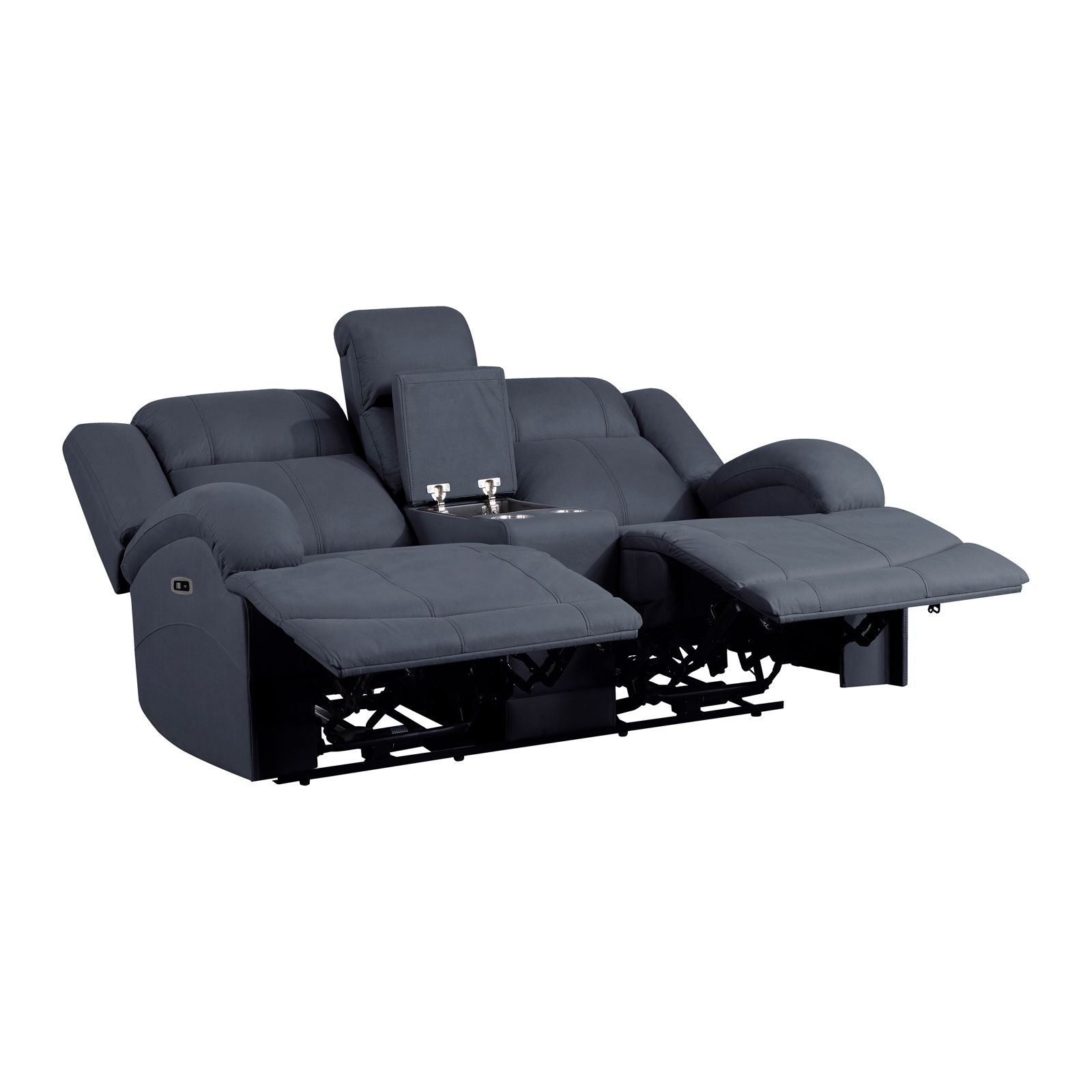 Camryn II Blue Soft Polished Microfiber Fabric Power Recliner Set 99207P-BLU