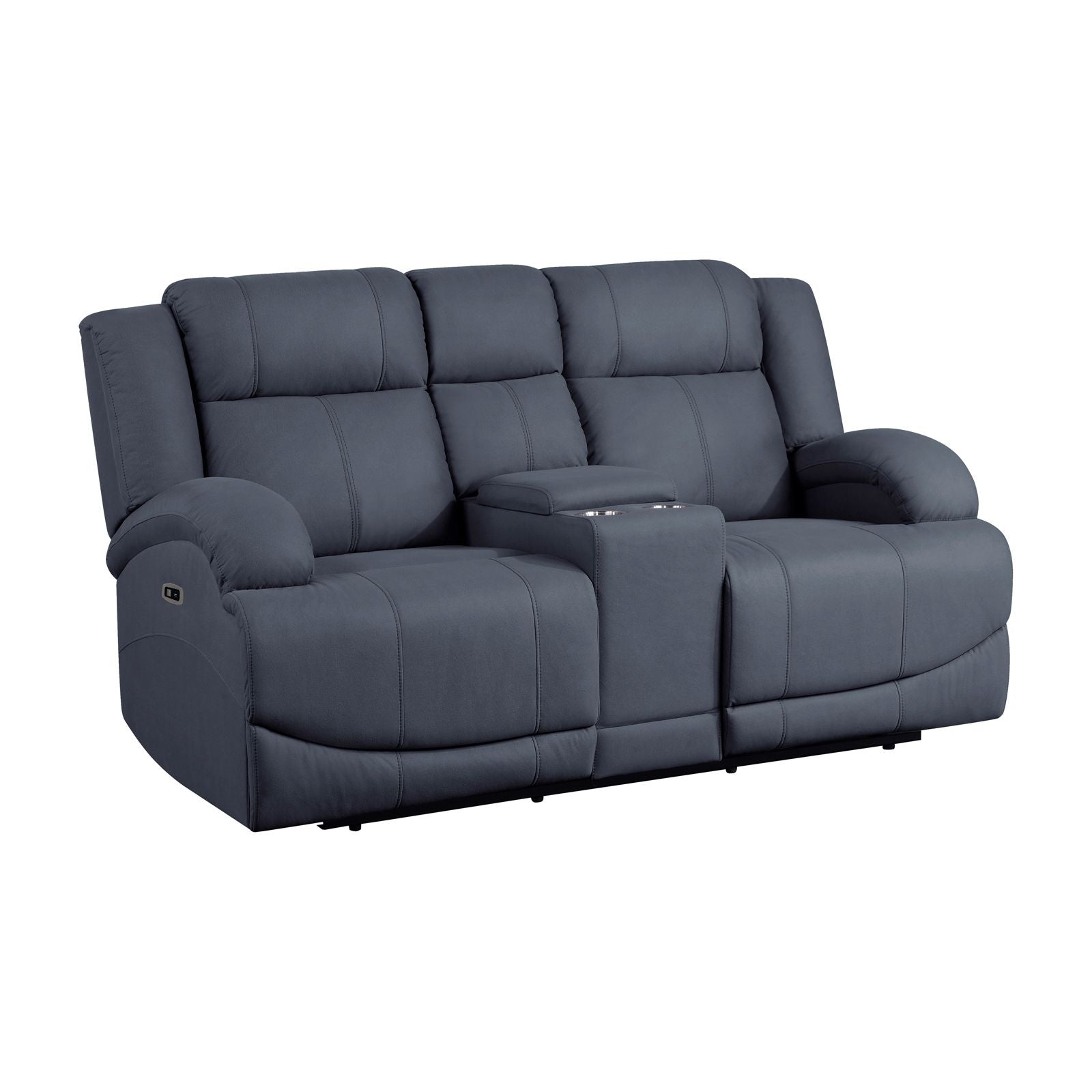 Camryn II Blue Soft Polished Microfiber Fabric Power Recliner Set 99207P-BLU