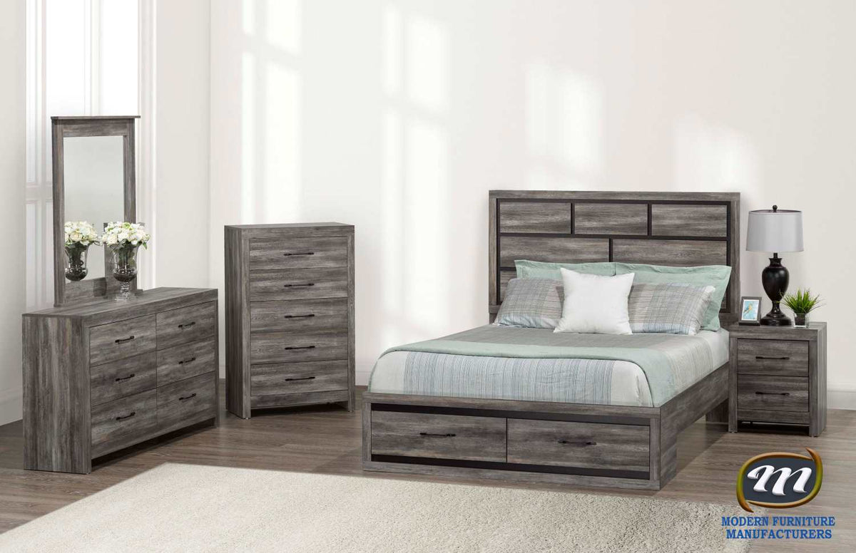 Canadian Made Dresser & Mirror 6770 Suede Grey