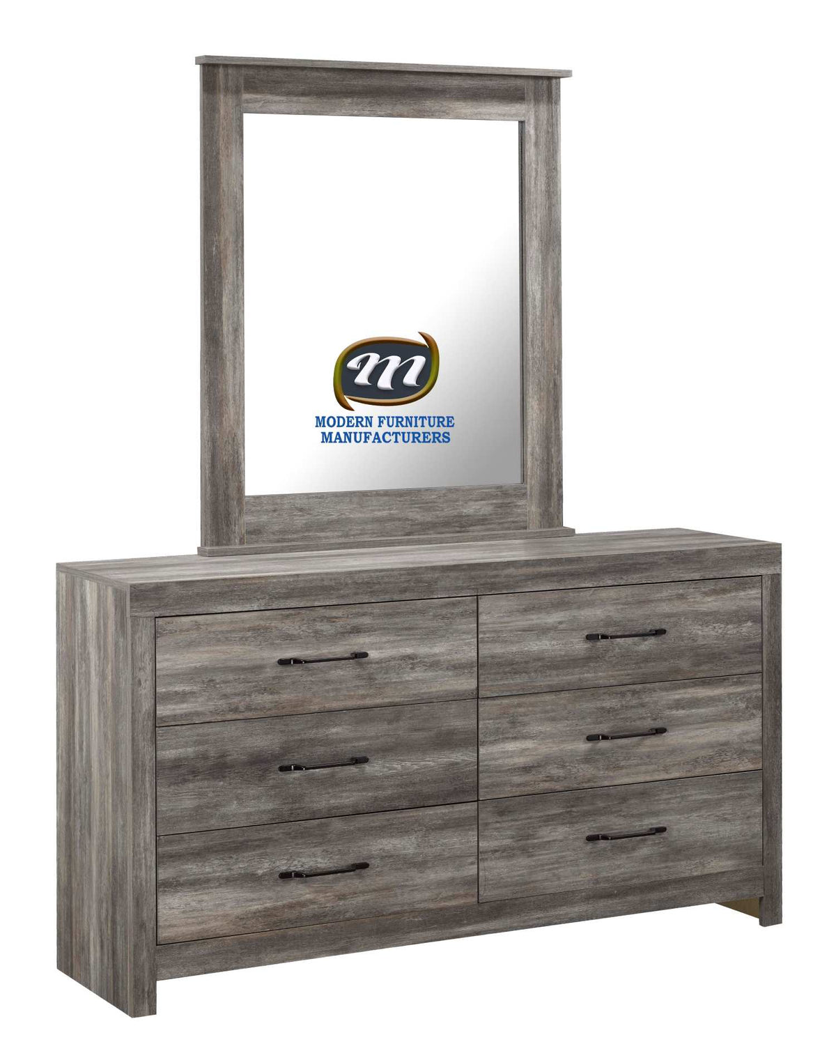 Canadian Made Dresser & Mirror 6770 Suede Grey