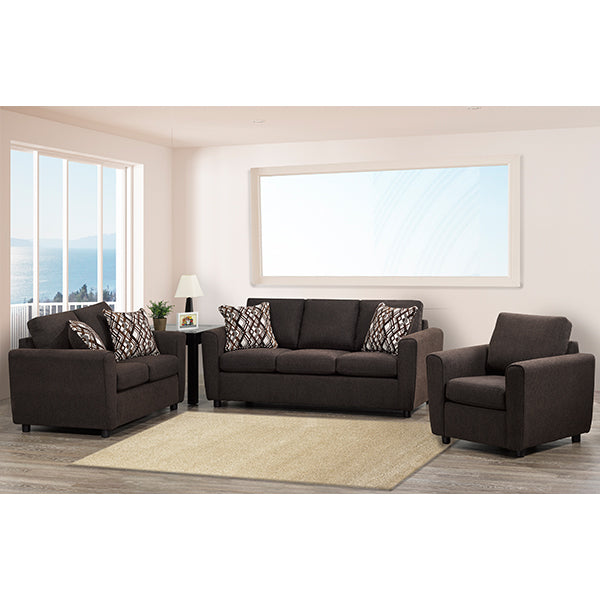 Canadian Made Huttwill Chocolate 3 PC Sofa Set 1636