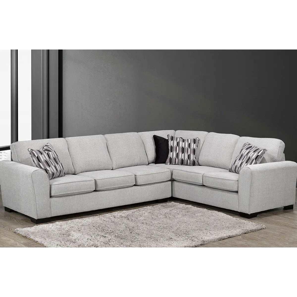 Canadian Made Sectional Sofa Erlach Silver 9855