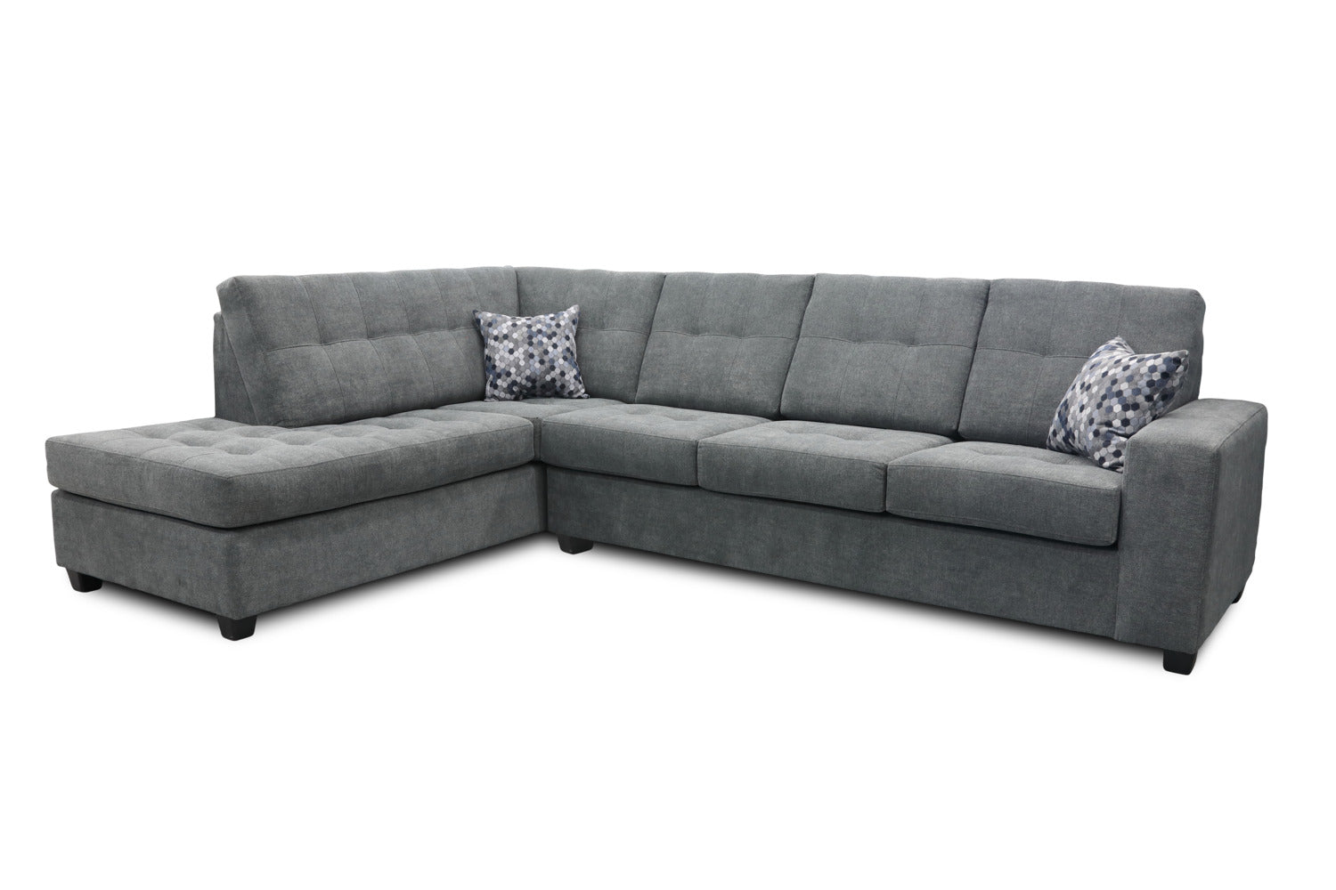 Canadian Made Sectional Sofa Kirkland Charcoal 2060(Discontinued)