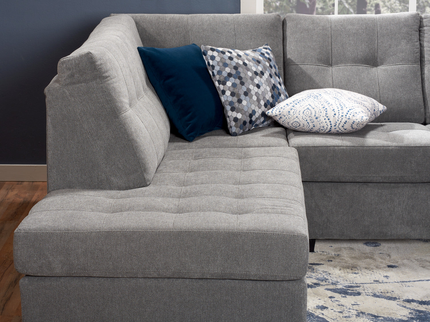 Canadian Made Sectional Sofa Kirkland Charcoal 2060(Discontinued)