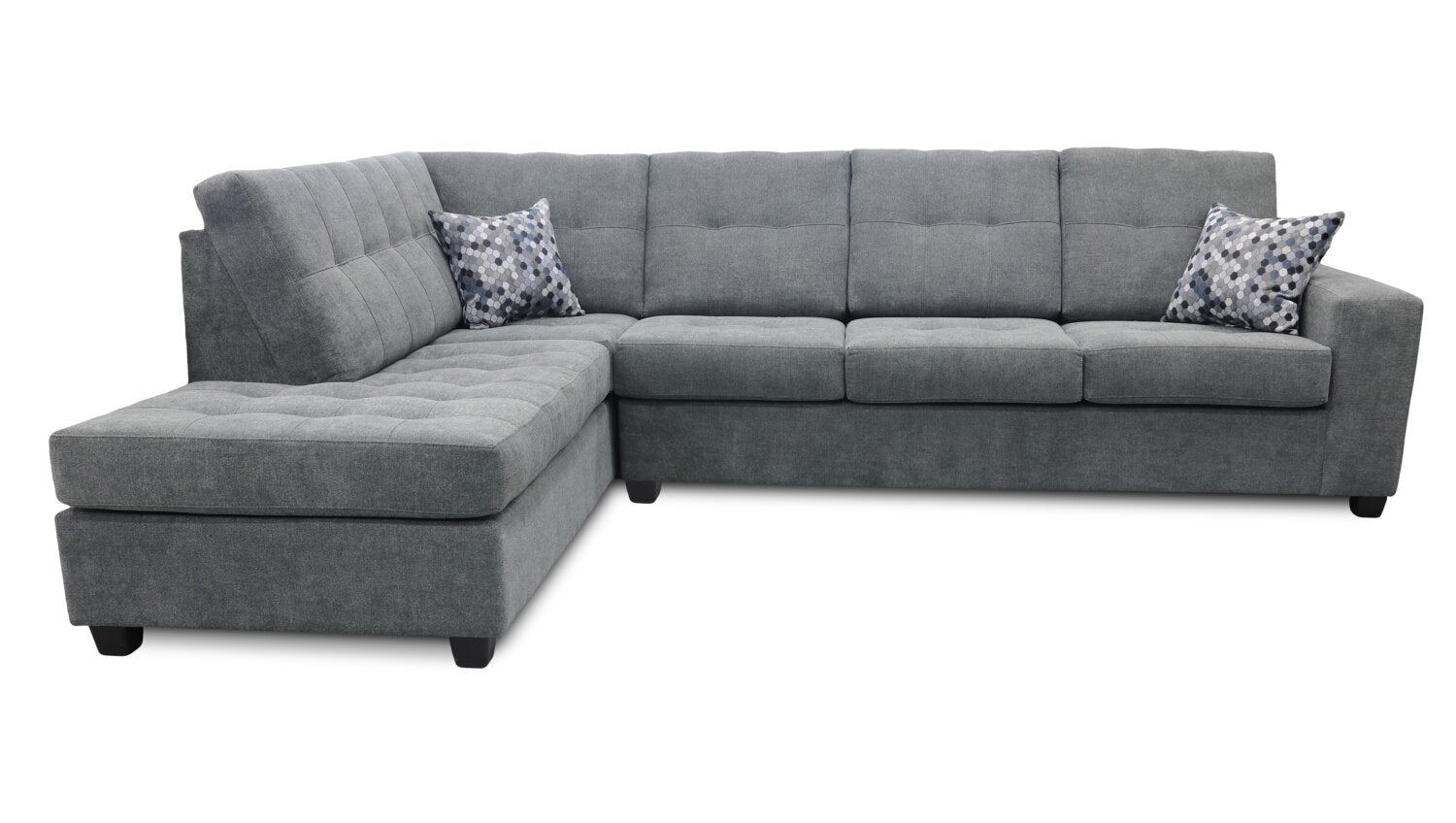 Canadian Made Sectional Sofa Kirkland Charcoal 2060(Discontinued)
