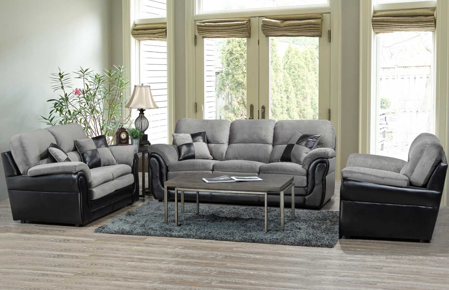 Canadian Made Sofa Set Missouri Grey 4070