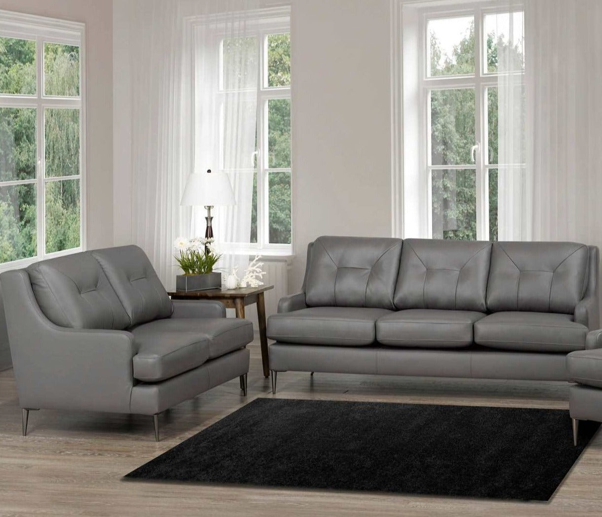 Canadian Made Genuine Leather Florance Fossil Sofa Collection 5557