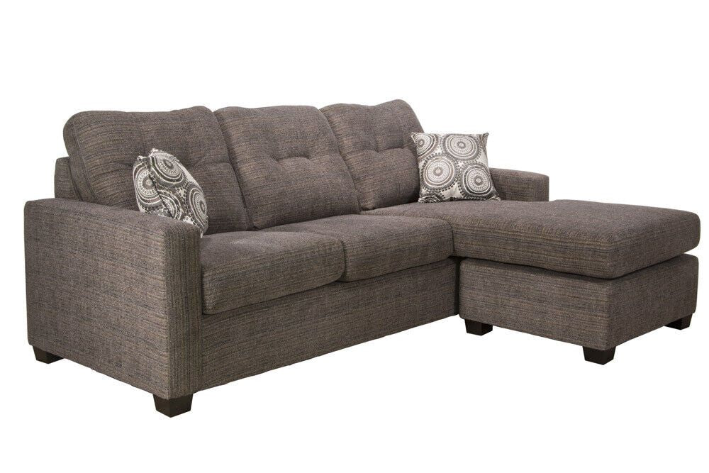 Canadian Made Sectional Sofa with Floating Chaise Ottoman 4253
