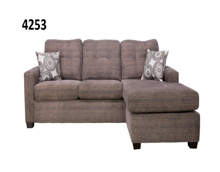 Canadian Made Sectional Sofa with Floating Chaise Ottoman 4253
