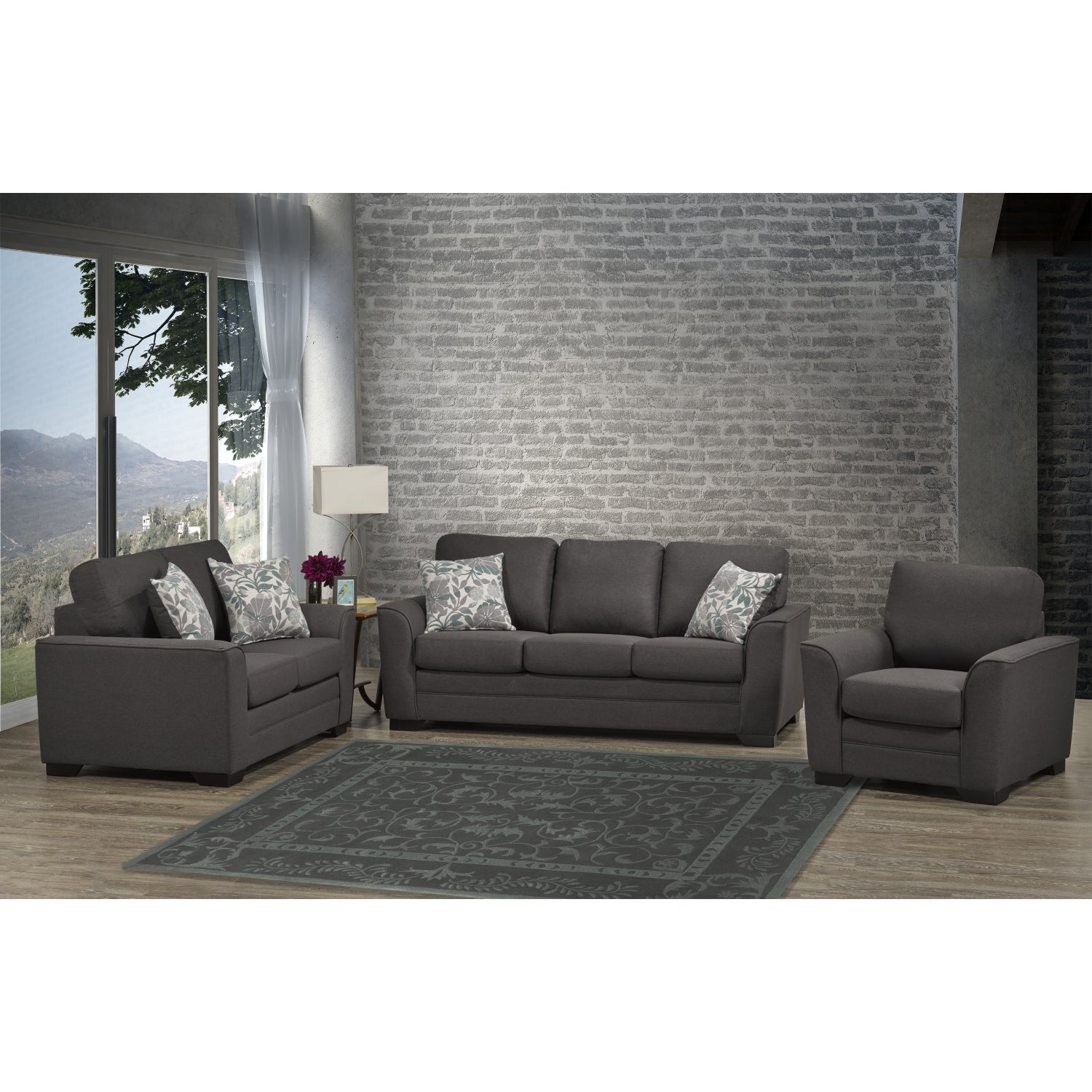 Pearson Canadian Made Sofa Set Charcoal 4416