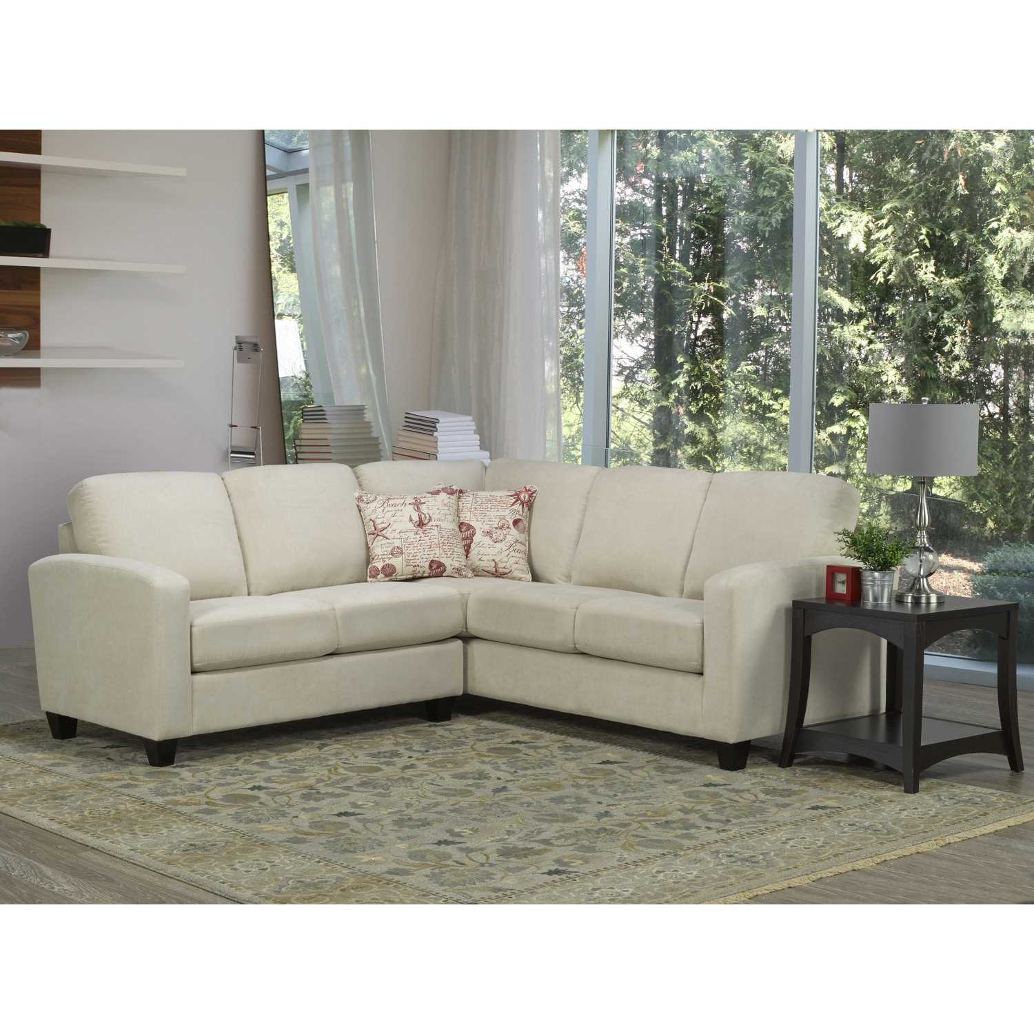 Sedona Canadian Made Fabric Sectional Sofa Poppy Ivory 9975
