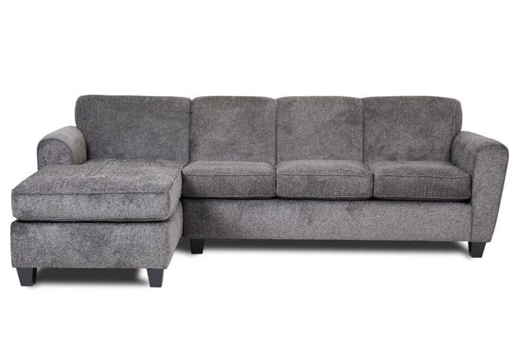 Canadian Made Fabric Sectional Sofa Grey 2680