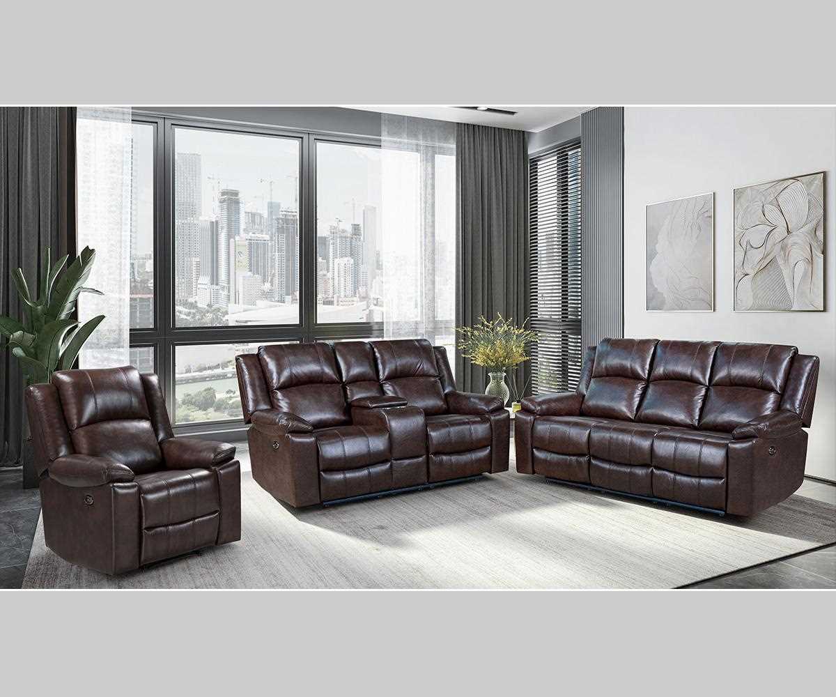 Cassia Power Recliner 3PC Sofa Set 2359 Brown (OPEN BOX)