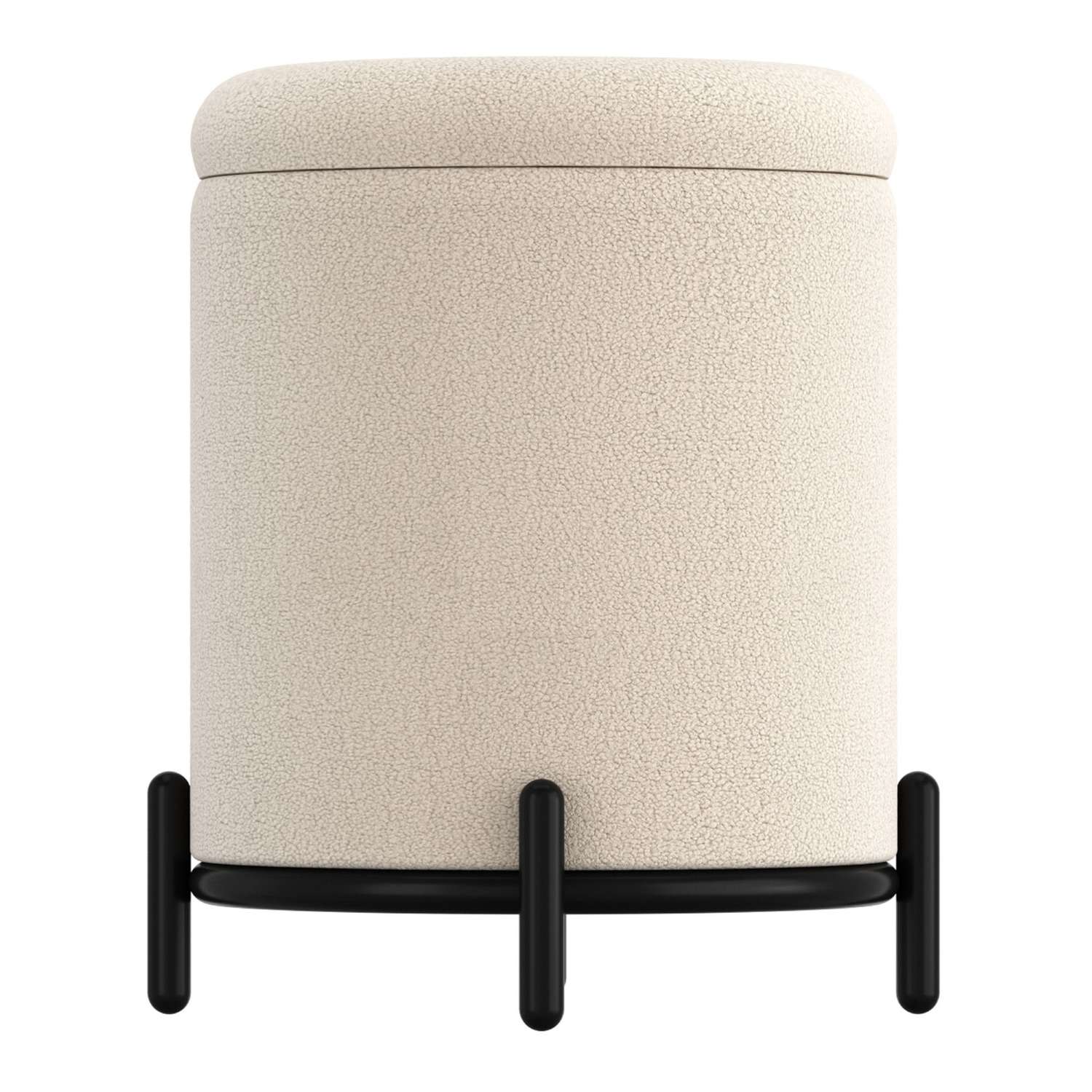 Castor Storage Ottoman in Cream Boucle 402-883CM