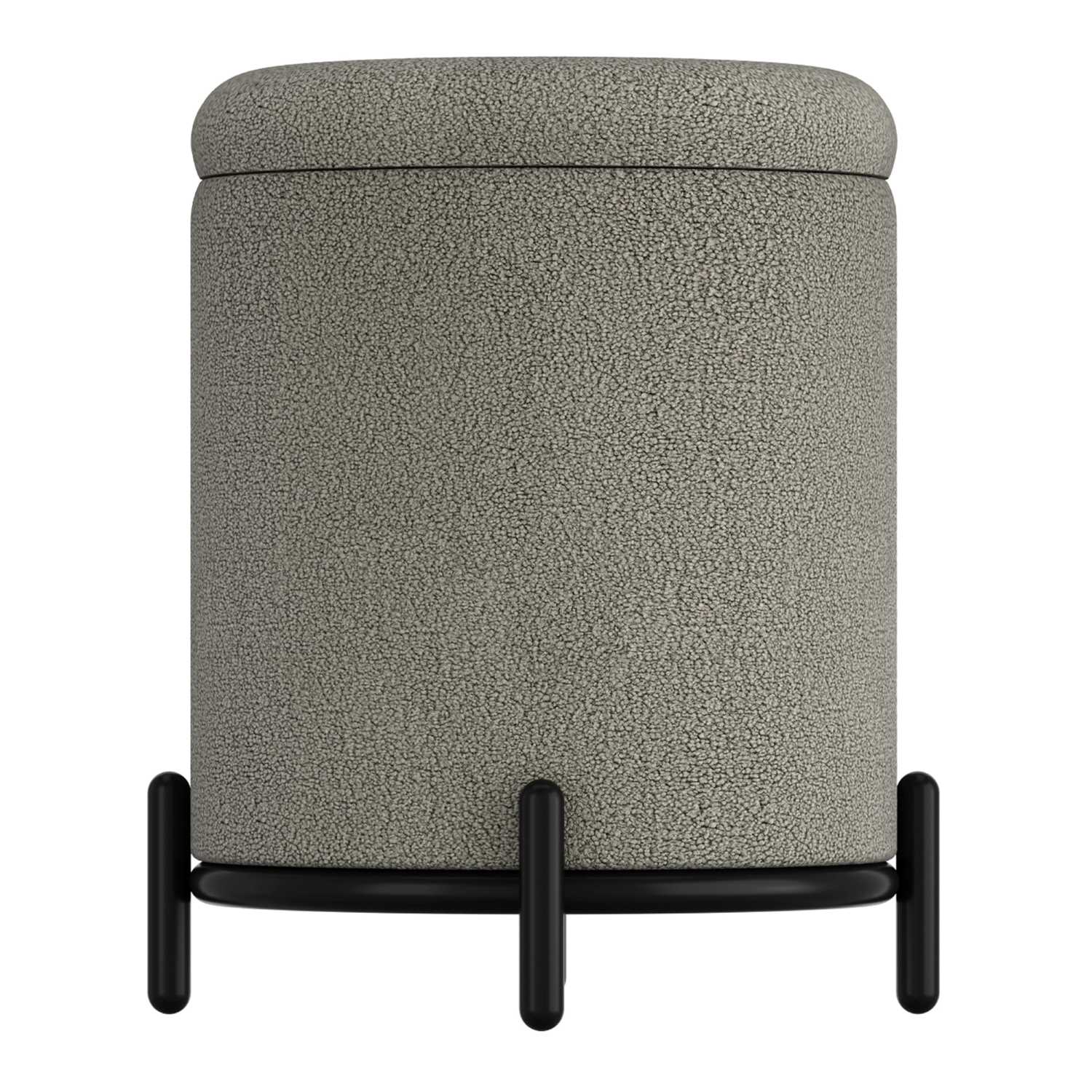 Castor Storage Ottoman in Warm Grey Boucle 402-883WGY