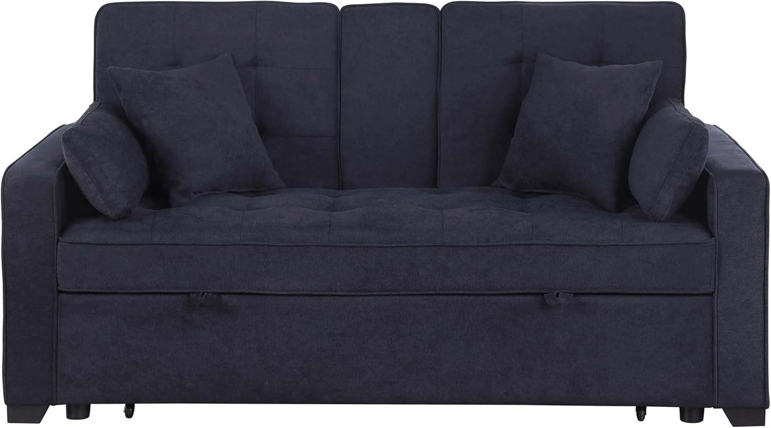 Chase Dark Grey Pull Out Sofa Bed With USB Ports & Cup Holders