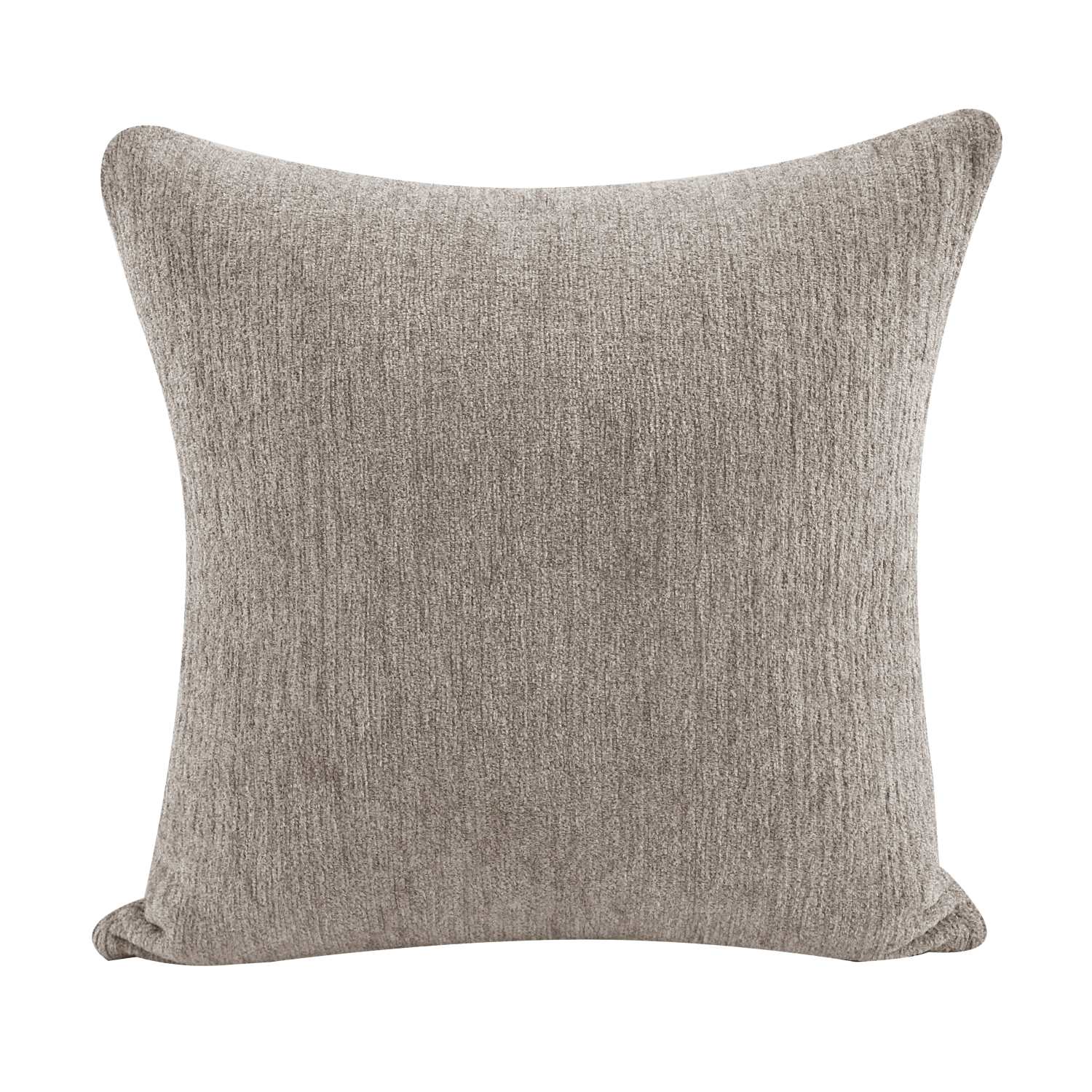 Chenille Taupe Fabric Sofa Set with 4 Decorative Pillows 9748