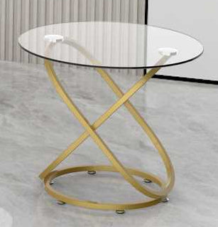 Glass End Table With Gold Legs 5019
