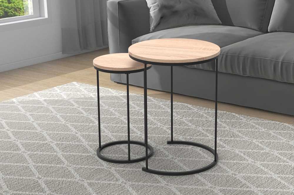 Wooden Round End Table 5505