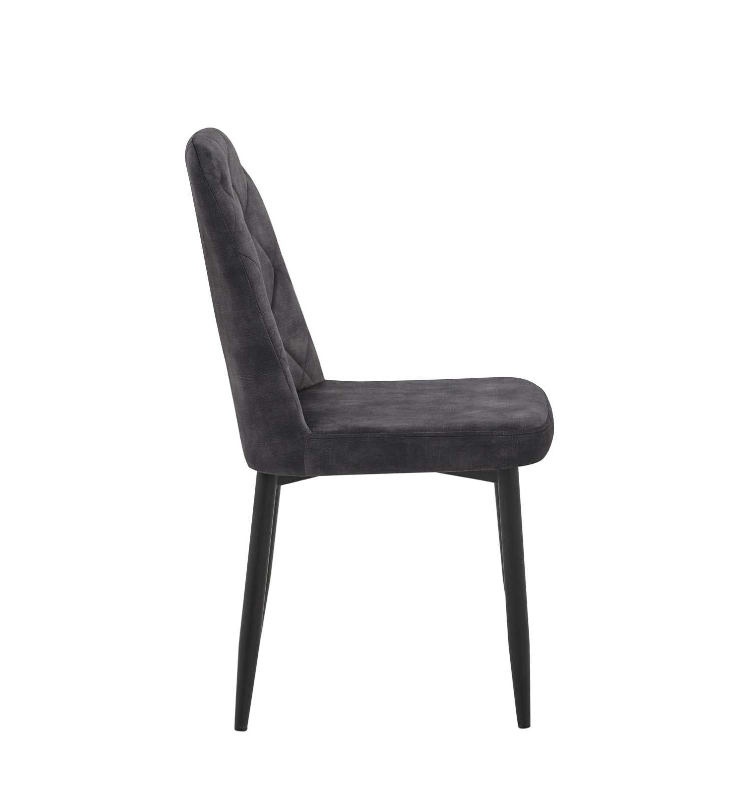 Colette Velvet Dining Chair Dark Grey 5948 Set Of 2