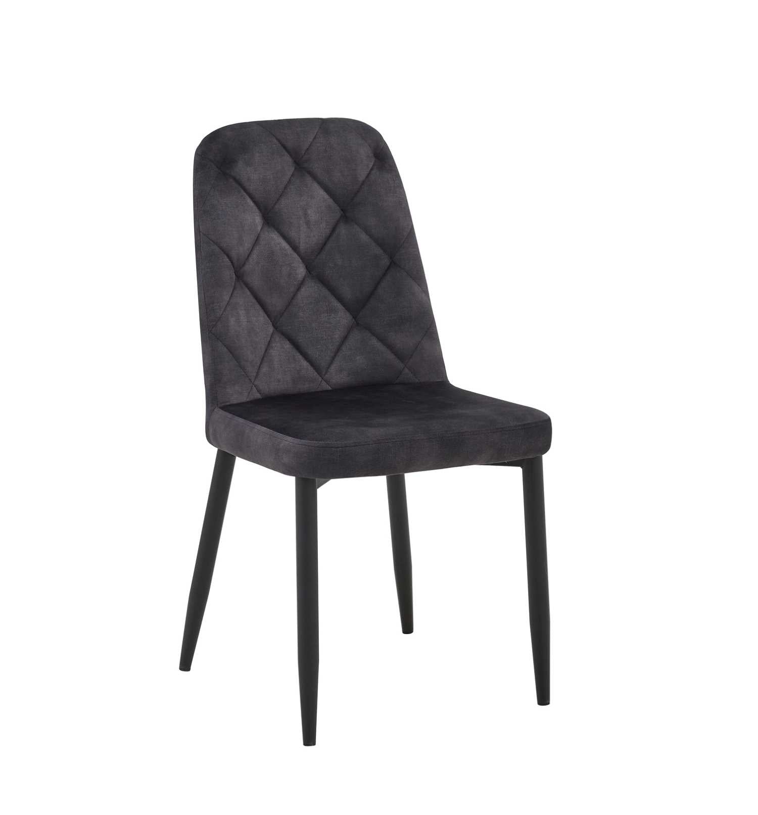 Colette Velvet Dining Chair Dark Grey 5948 Set Of 2