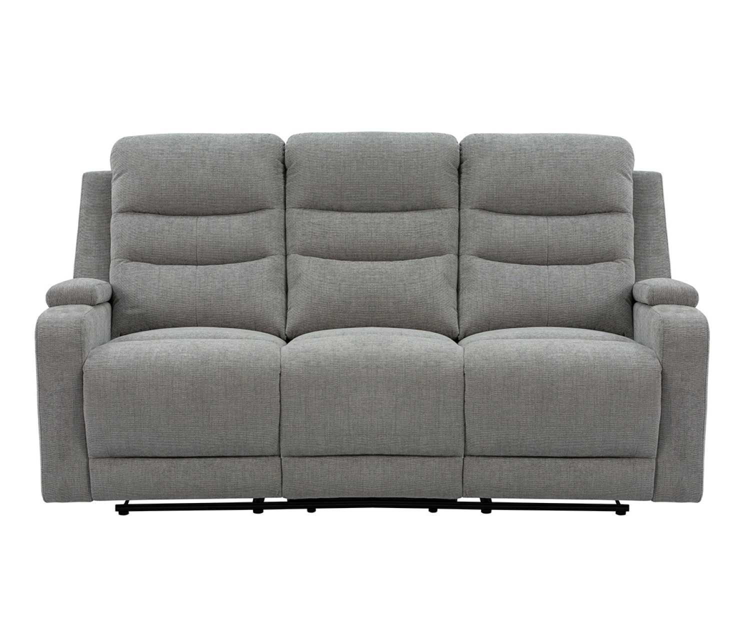 Collin Grey Fabric Power Recliner Sofa With Drop Down Tray 2918
