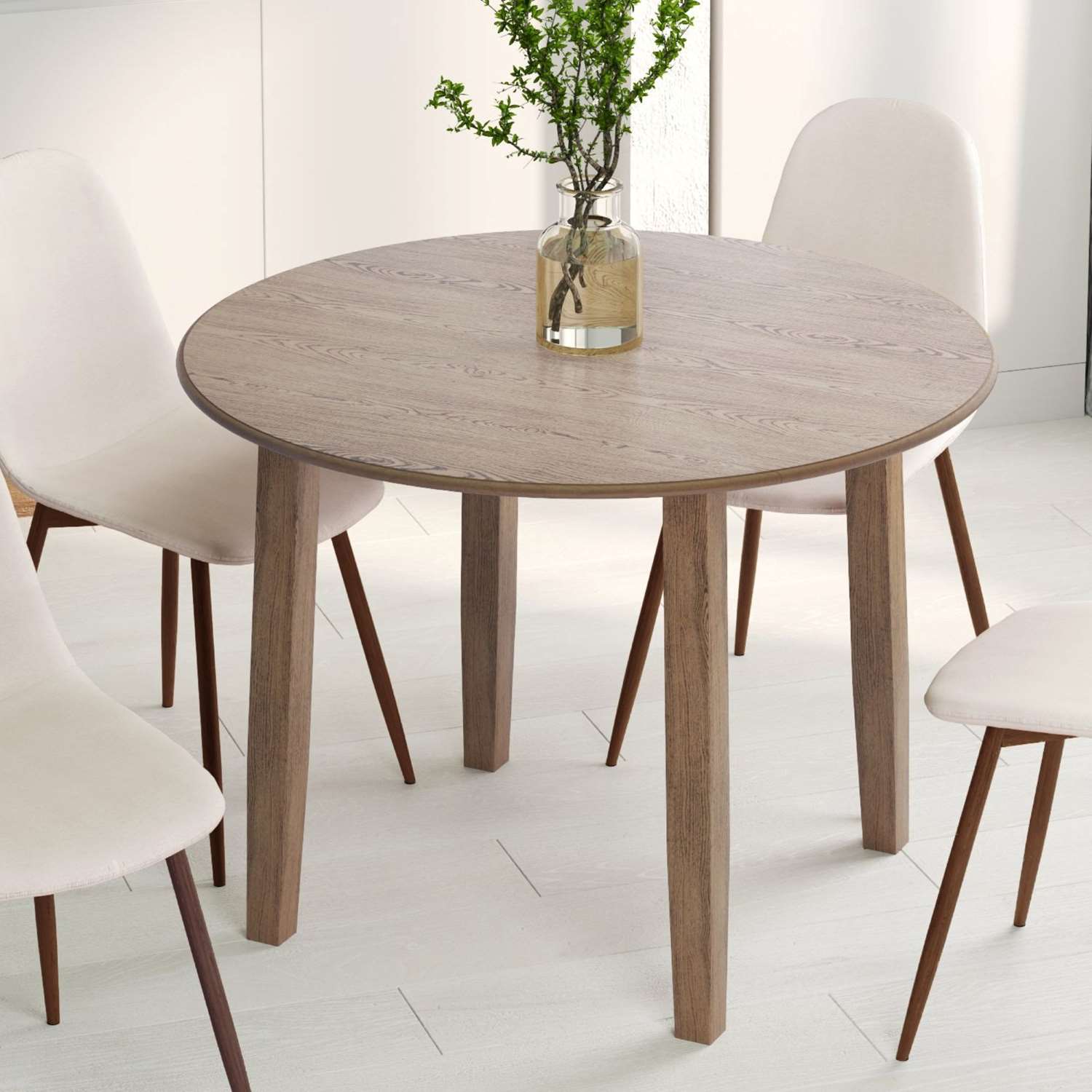 Conrad Round Wooden Dining Table in Walnut 201-863WAL