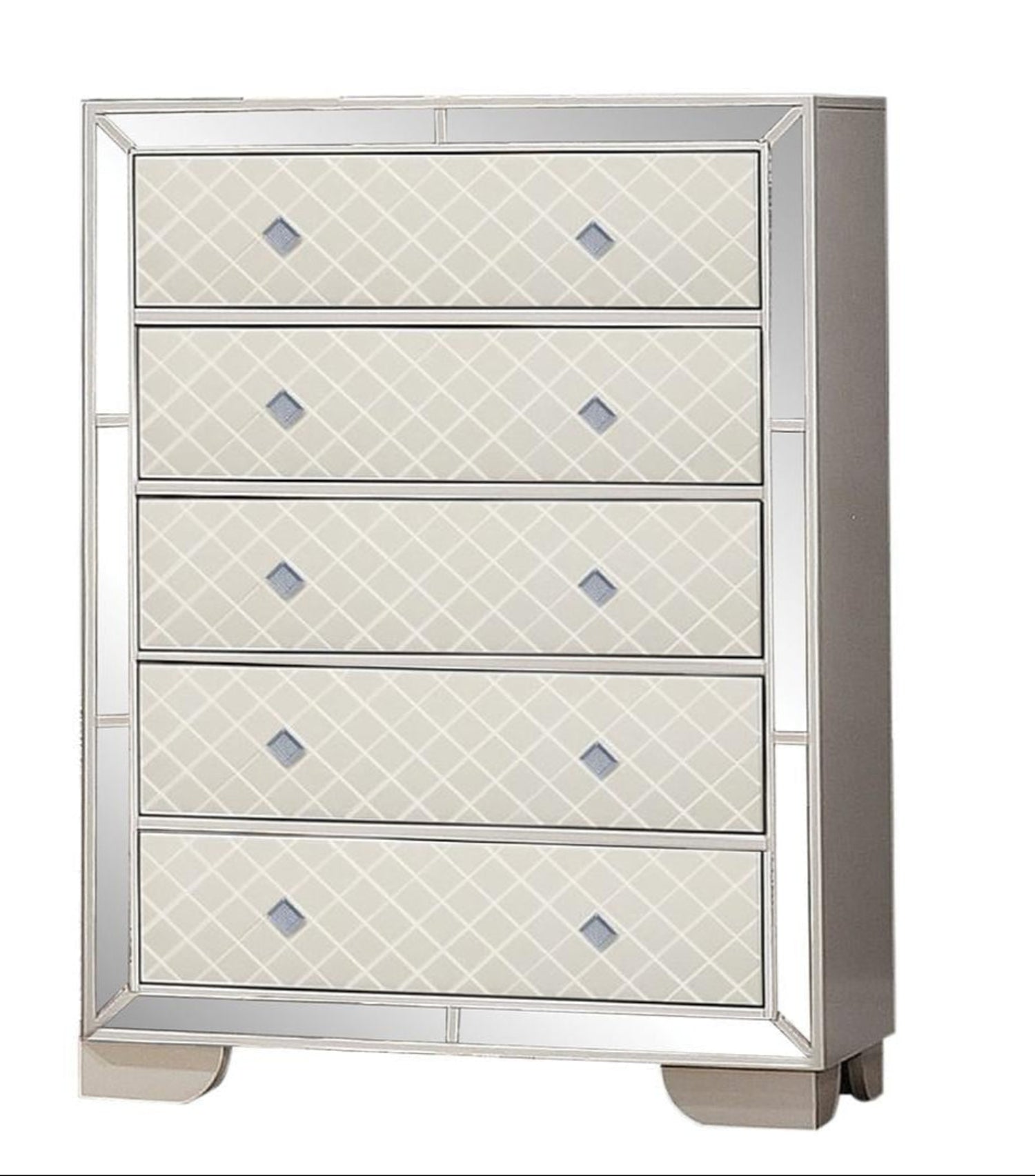 Contemporary Style Madison 5 Drawer Chest Beige 1221