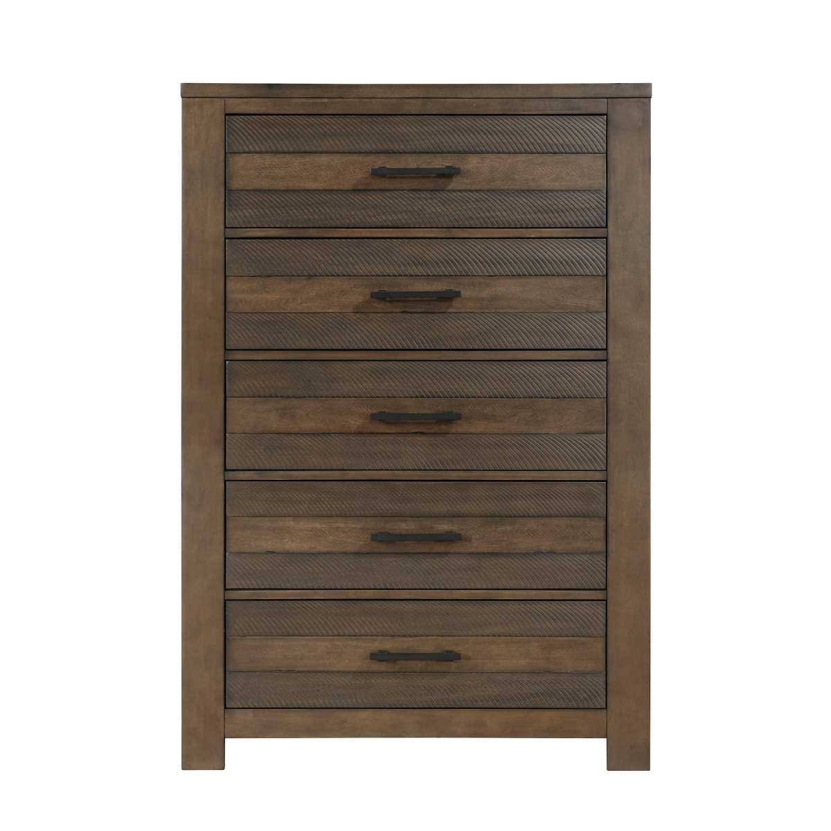 Conway Wooden 5 Drawer Chest Antique Brown 1497(Discontinued)