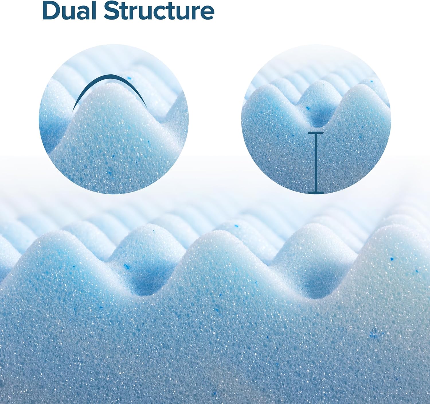 Cool Gel Memory Foam Mattress Topper 1.5"