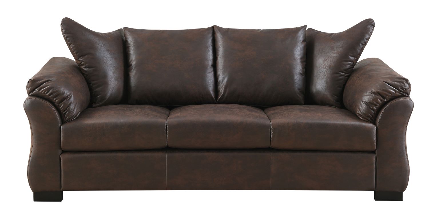 Corso Brown Microfiber Sofa Set with Pillow-style Back 99075 BRW