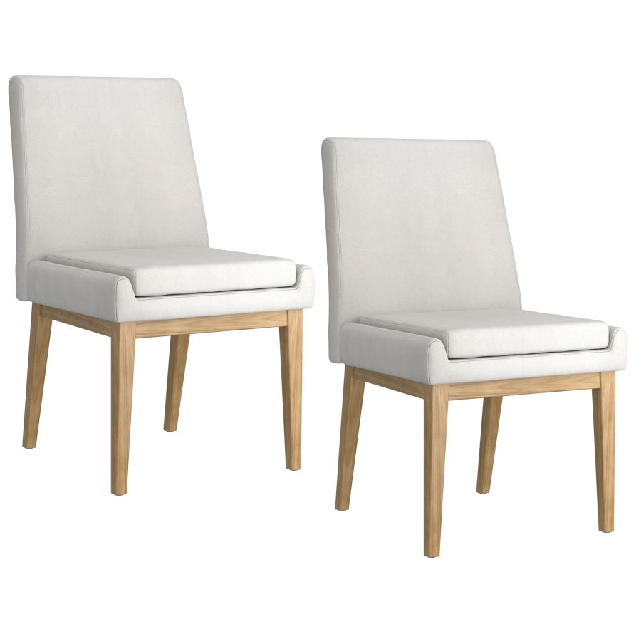 Cortez Dining Chair, Set of 2, in Beige Fabric and Natural 202-081