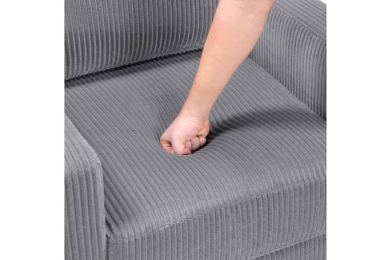 Crandall Grey Corduroy Fabric Sofa Set 9520