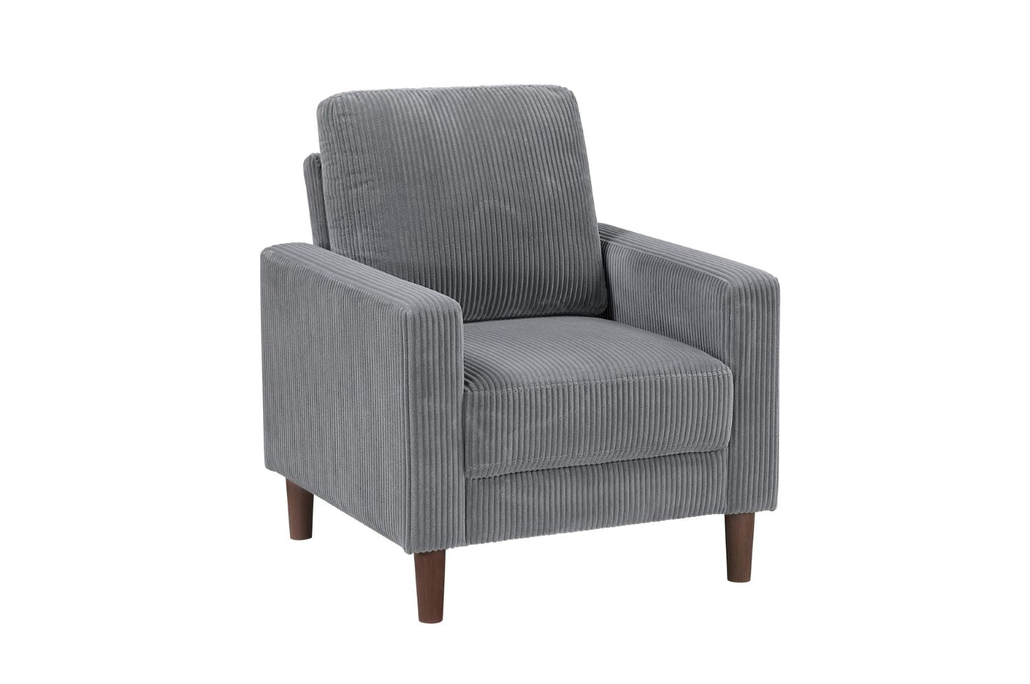 Crandall Grey Corduroy Fabric Sofa Set 9520