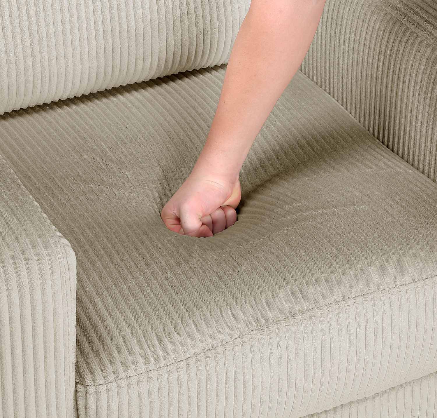 Crandall Taupe Corduroy Fabric Sofa Set 9520