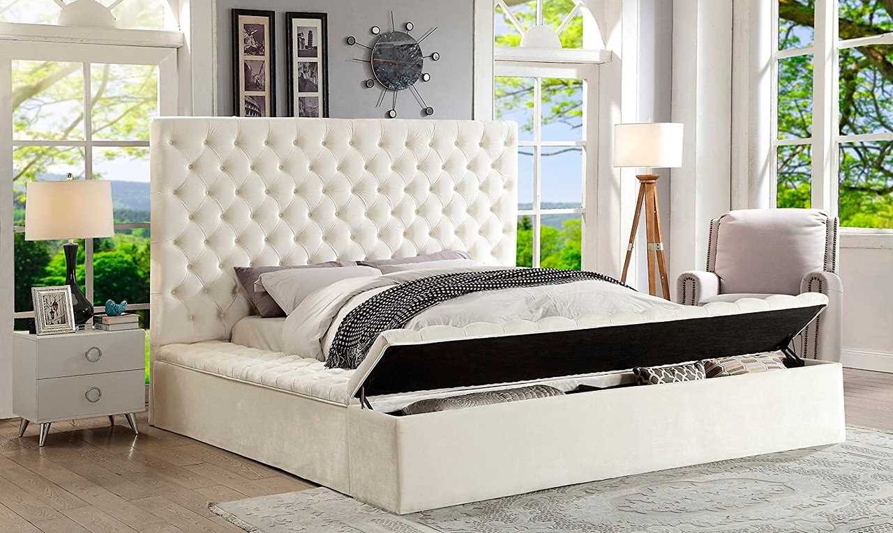 Cream Platform Bed 5792