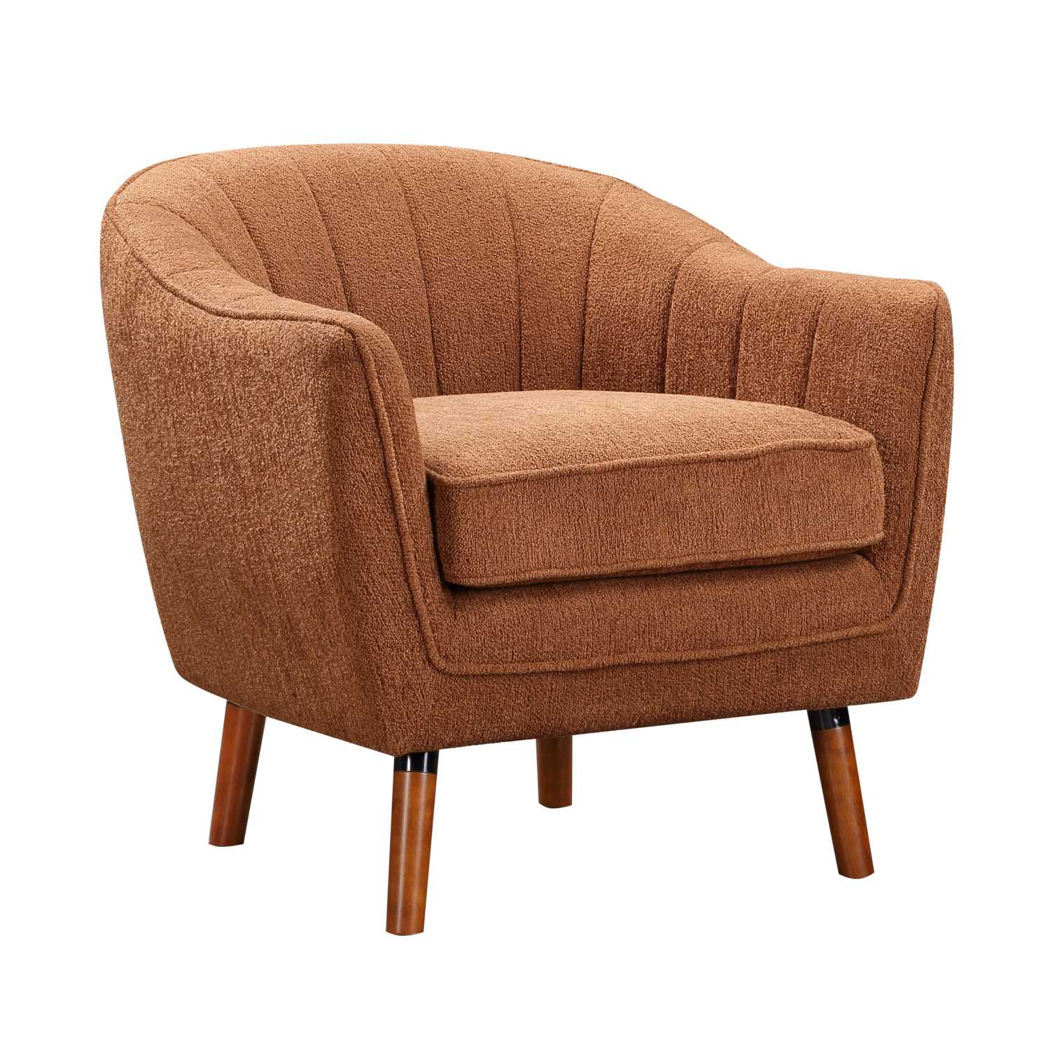 Cutler Rust Fabric Accent Chair 1081