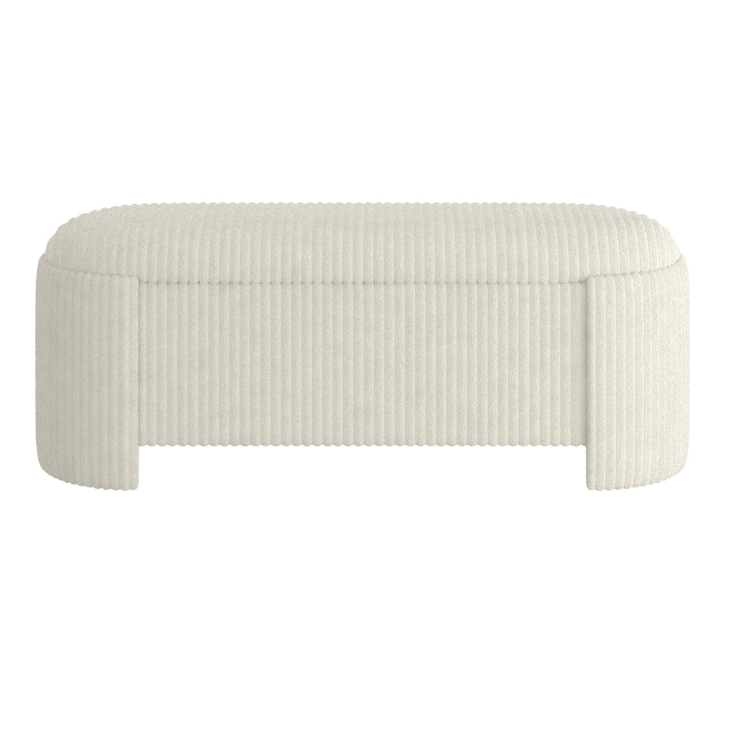 Cybil Storage Ottoman in Ivory Fabric 402-901IV