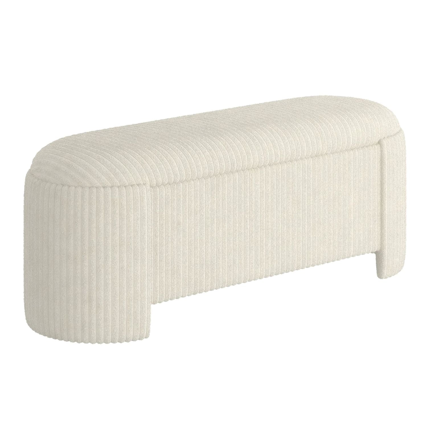Cybil Storage Ottoman in Ivory Fabric 402-901IV