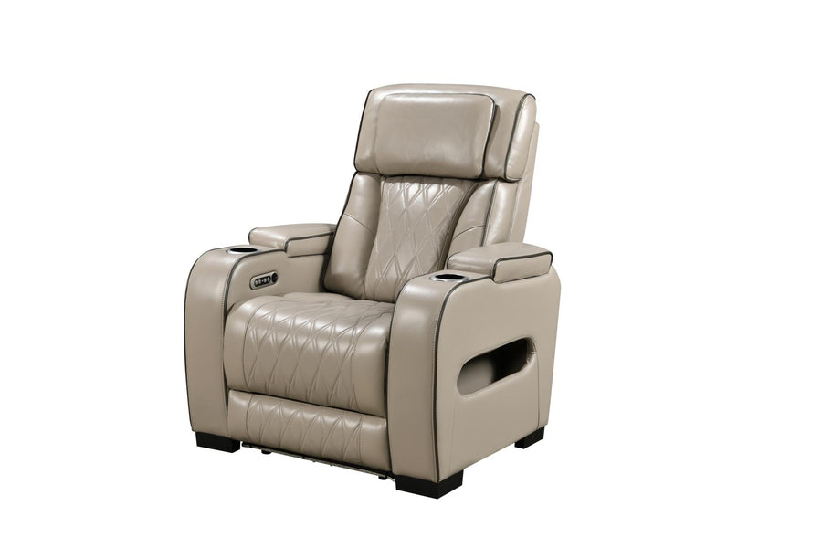 Terry Power Recliner Sofa Set with LED 10152 - Beige