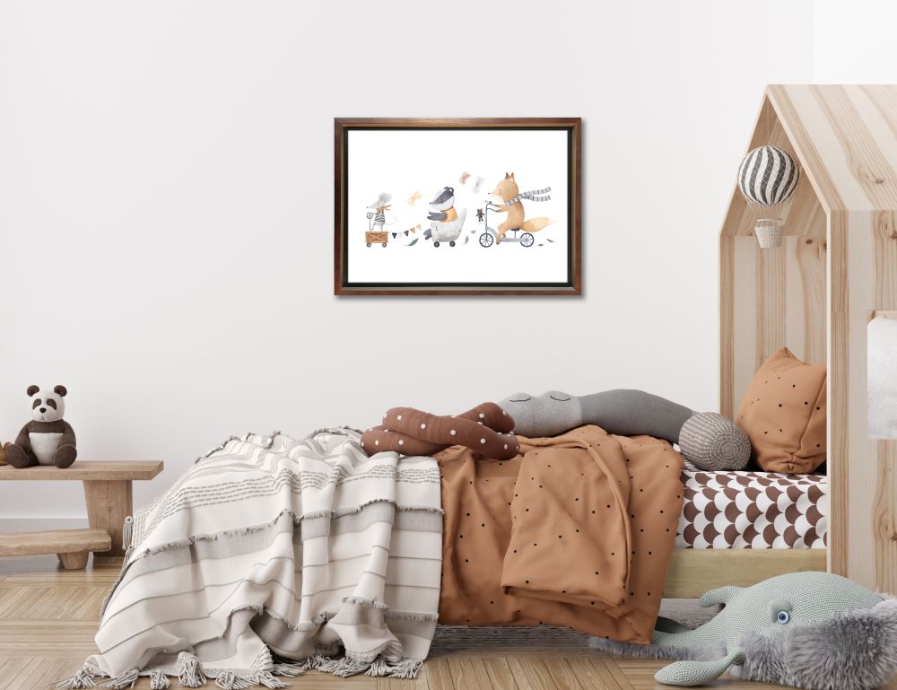 Animals On The Go Canvas Art 12" x 16"